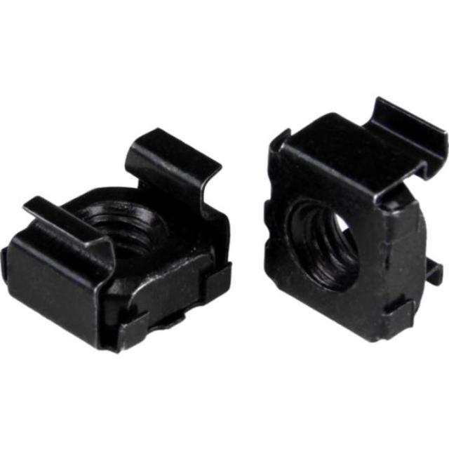 StarTech.com M5 Cage Nuts - 50 Pack Black - M5 Mounting Cage Nuts For Server Rack & Cabinet - Cage Nut - Steel - Black - 1 Pack