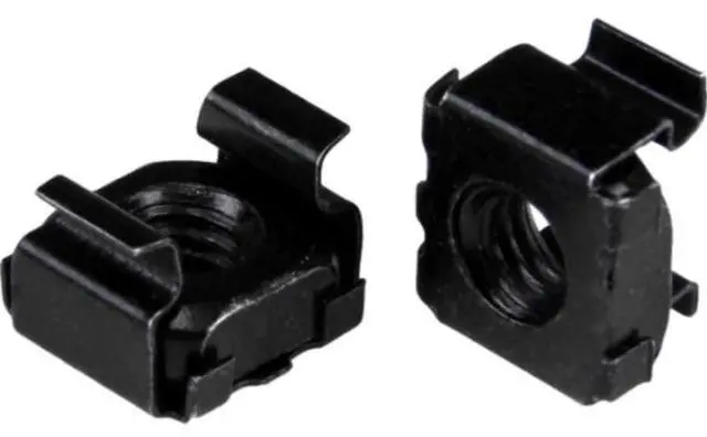 StarTech.com M5 Cage Nuts - 50 Pack Black - M5 Mounting Cage Nuts for Server Rack & Cabinet - Cage Nut - Steel - Black - 1 Pack