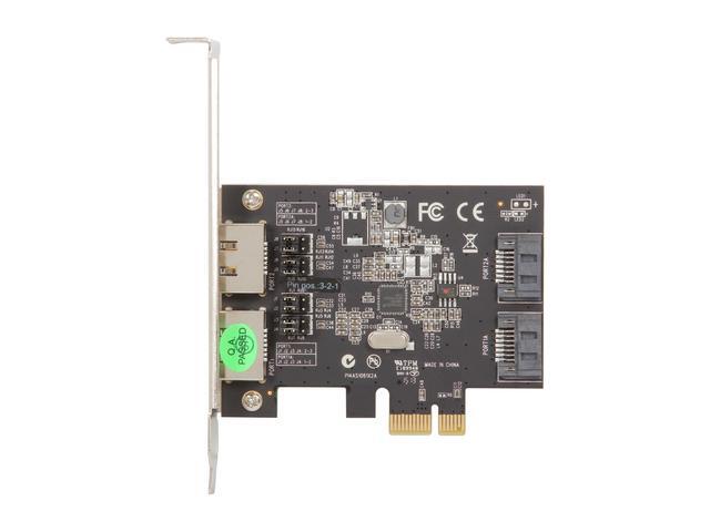 StarTech.com PEXESAT322I PCI-Express X1 Low Profile Ready SATA III (6.0Gb/s) 2 Int/2 Ext SATA Controller Card