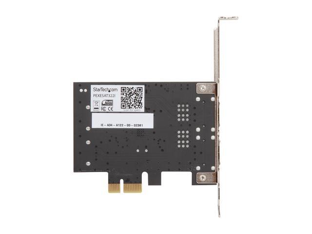 StarTech.com PEXESAT322I PCI-Express X1 Low Profile Ready SATA III (6.0Gb/s) 2 Int/2 Ext SATA Controller Card