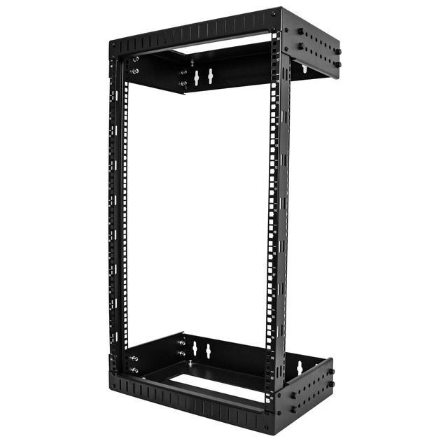 StarTech.com RACK-18U-20-WALL-OA 18U 19" Wall Mount Network Rack - Adjustable Depth 12-20" 2 Post Open Frame Server Room Rack For AV/Data/ IT Communication/Computer Equipment/Switch W/Cage Nuts & Screws