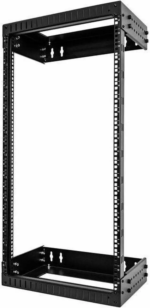 StarTech.com RACK-21U-20-WALL-OA 21U 19" Wall Mount Network Rack - Adjustable Depth 12-20" 2 Post Open Frame Server Room Rack for AV/Data/ IT Communication/Computer Equipment/Switch w/Cage Nuts & Screws
