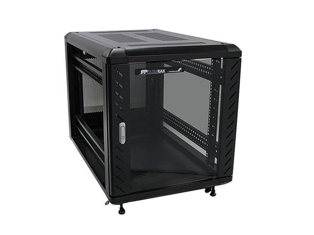 StarTech.com RK1236BKF Portable Server Rack Cabinet - 12U Server Rack - 36 In - With Glass Door - Network Cabinet - Rolling Server Rack With Casters