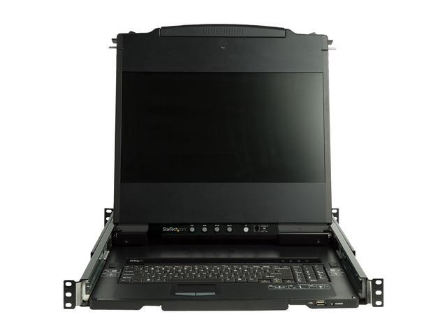 StarTech.com RKCOND17HD 17" HD Rackmount KVM Console - Dual Rail - Cables And Mounting Brackets Included - DVI And VGA - Rackmount LCD Monitor