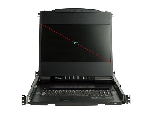 StarTech.com RKCOND17HD 17" HD Rackmount KVM Console - Dual Rail - Cables And Mounting Brackets Included - DVI And VGA - Rackmount LCD Monitor