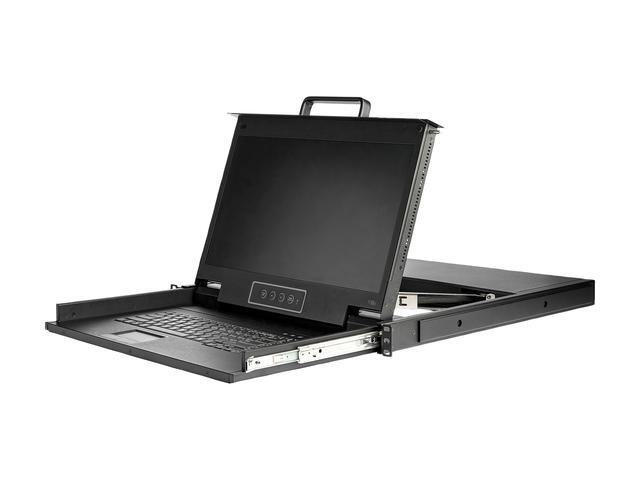 StarTech.com RKCONS17HD Rackmount KVM Console - 1U - 17.3in Display - 1080p HD - Single Port KVM - Rack Mount Monitor - Rackmount LCD Monitor