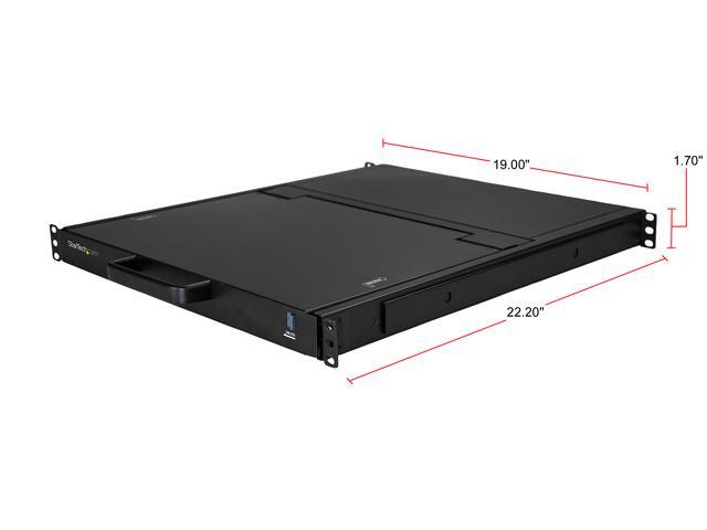 StarTech.com RKCONS17HD Rackmount KVM Console - 1U - 17.3in Display - 1080p HD - Single Port KVM - Rack Mount Monitor - Rackmount LCD Monitor