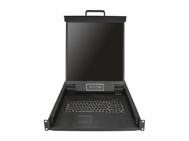 StarTech.com RKCONS1901 Rackmount KVM Console - 1U - 19in Display - Single Port KVM - Rack Mount Monitor - Rackmount LCD Monitor - Rackmount Console