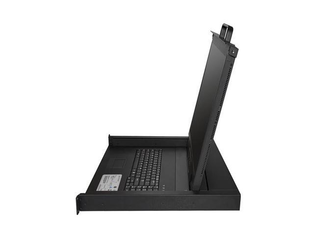 StarTech.com RKCONS1901 Rackmount KVM Console - 1U - 19in Display - Single Port KVM - Rack Mount Monitor - Rackmount LCD Monitor - Rackmount Console
