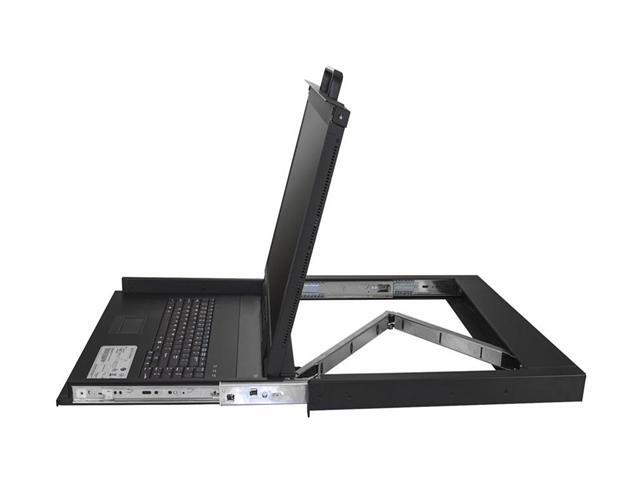 StarTech.com RKCONS1901 Rackmount KVM Console - 1U - 19in Display - Single Port KVM - Rack Mount Monitor - Rackmount LCD Monitor - Rackmount Console