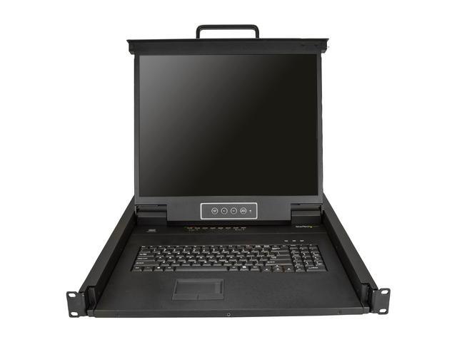 StarTech.com RKCONS1908K Rackmount KVM Console - 1U - 19in - 8 Port KVM - VGA KVM - Rack Mount Monitor - Rackmount LCD Monitor - Rackmount Console