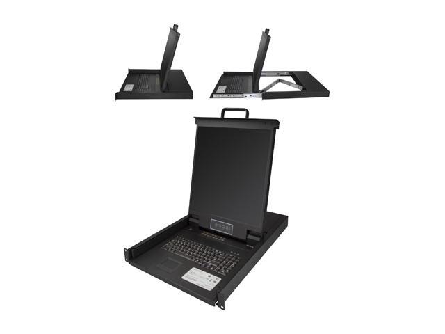 StarTech.com RKCONS1916K Rackmount KVM Console - 1U - 19in - 16 Port KVM - VGA KVM - Rack Mount Monitor - Rackmount LCD Monitor - Rackmount Console