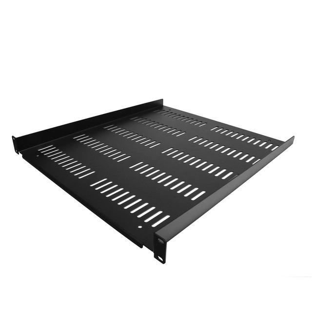StarTech.com SHELF-1U-20-FIXED-V 1U Server Rack Shelf - Universal Vented Rack Mount Cantilever Tray For 19" Network Equipment Rack & Cabinet - Durable Design - Weight Capacity 55lb/25kg - 20" Deep Shelf Black