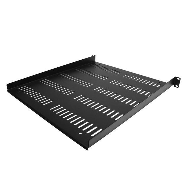 StarTech.com SHELF-1U-20-FIXED-V 1U Server Rack Shelf - Universal Vented Rack Mount Cantilever Tray For 19" Network Equipment Rack & Cabinet - Durable Design - Weight Capacity 55lb/25kg - 20" Deep Shelf Black