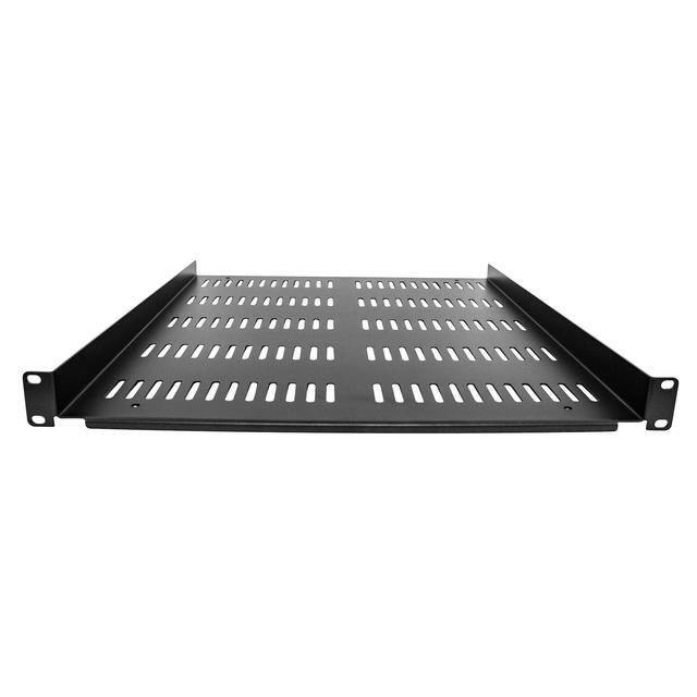 StarTech.com SHELF-1U-20-FIXED-V 1U Server Rack Shelf - Universal Vented Rack Mount Cantilever Tray For 19" Network Equipment Rack & Cabinet - Durable Design - Weight Capacity 55lb/25kg - 20" Deep Shelf Black