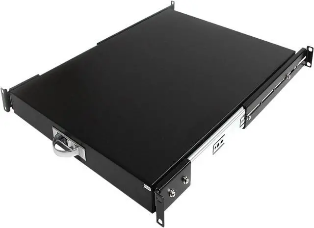 StarTech.com SLIDESHELFD 22in Black Deep Sliding Server Rack Cabinet Shelf