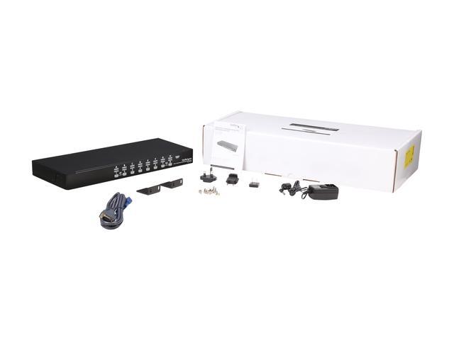 StarTech.com SV1631DUSBUK 16 Port 1U Rack Mount USB KVM Switch Kit With OSD And Cables