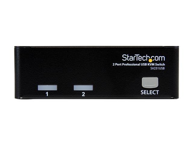 StarTech.com SV231USB 2-port KVM Switch For VGA Computers - USB - Full KVM Kit Cables Included
