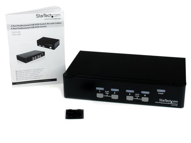 StarTech.com SV431USB 4 Port Professional VGA USB KVM Switch With Hub