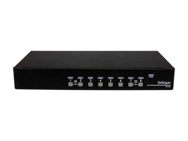 StarTech.com SV831DUSB 8 Port 1U Rack Mount USB PS/2 KVM Switch With OSD