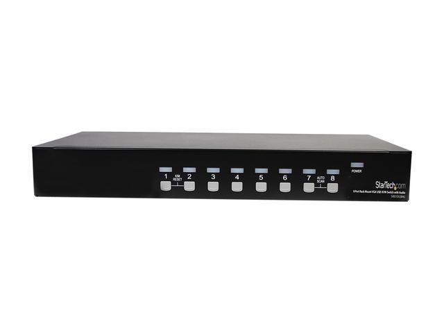 StarTech.com SV831DUSBAU 8 Port Rack Mount USB VGA KVM Switch W/ Audio
