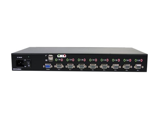 StarTech.com SV831DUSBAU 8 Port Rack Mount USB VGA KVM Switch W/ Audio