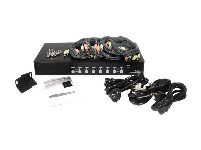 StarTech.com SV831DUSBAU 8 Port Rack Mount USB VGA KVM Switch W/ Audio