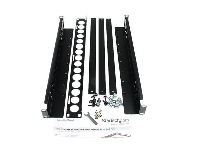 StarTech.com UNIRAILS1U 1U Fixed 19" Adjustable Depth Universal Server Rack Rails