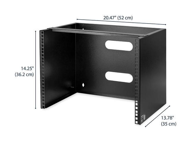 StarTech.com WALLMOUNT8 8U Wall-Mount Bracket For Shallow Rack-Mount Equipment - Solid Steel - 8U