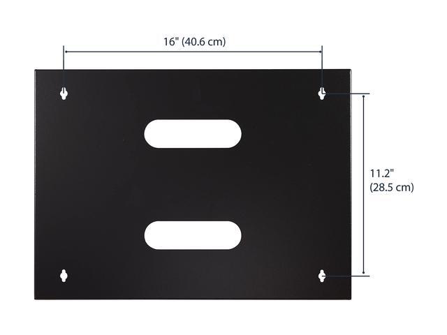 StarTech.com WALLMOUNT8 8U Wall-Mount Bracket For Shallow Rack-Mount Equipment - Solid Steel - 8U