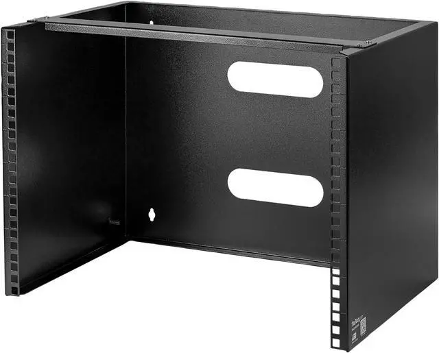 StarTech.com WALLMOUNT8 8U Wall-Mount Bracket for Shallow Rack-Mount Equipment - Solid Steel - 8U