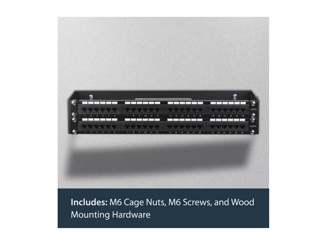 StarTech.com WALLMOUNTH2 2U 19" Hinged Wall Mount Bracket For Patch Panels