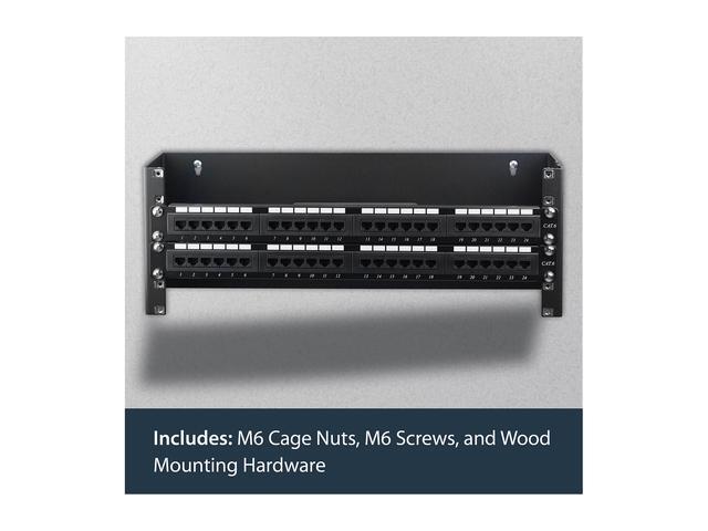 StarTech.com WALLMOUNTH4 4U 19in Hinged Wall Mounting Bracket For Patch Panels