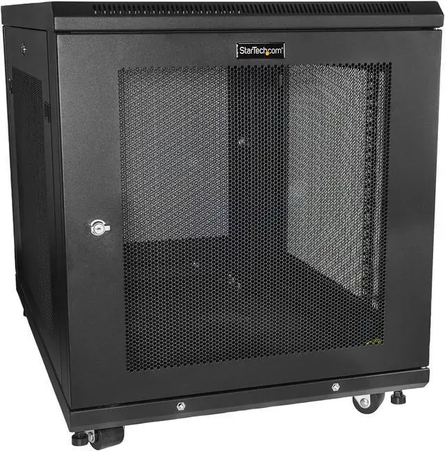StarTech RK1233BKM StarTech.com Server Rack Cabinet - 12U - 31 in Deep Enclosure - Network Cabinet - Rack Enclosure Server Cabinet - Data Cabinet