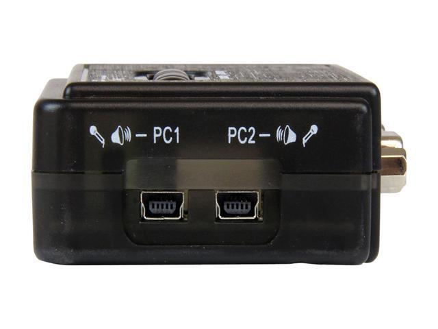 StarTech SV211KUSB 2 Port Black USB KVM Switch Kit With Audio And Cables - Dual Port Desktop USB VGA KVM Switch