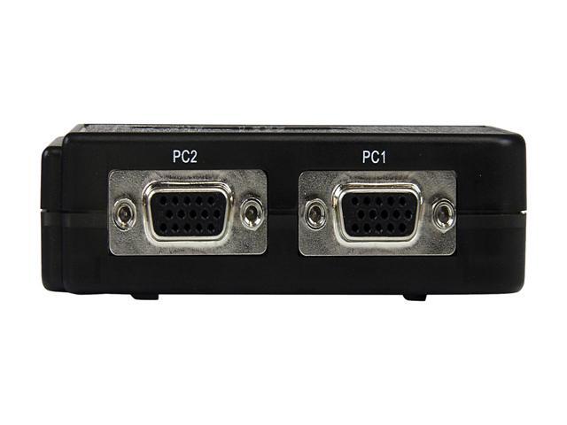 StarTech SV211KUSB 2 Port Black USB KVM Switch Kit With Audio And Cables - Dual Port Desktop USB VGA KVM Switch
