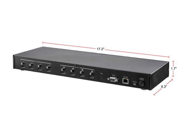StarTech VS424HD4K60 4x4 HDMI Matrix Switch W/ Audio & Ethernet Control 4K 60Hz