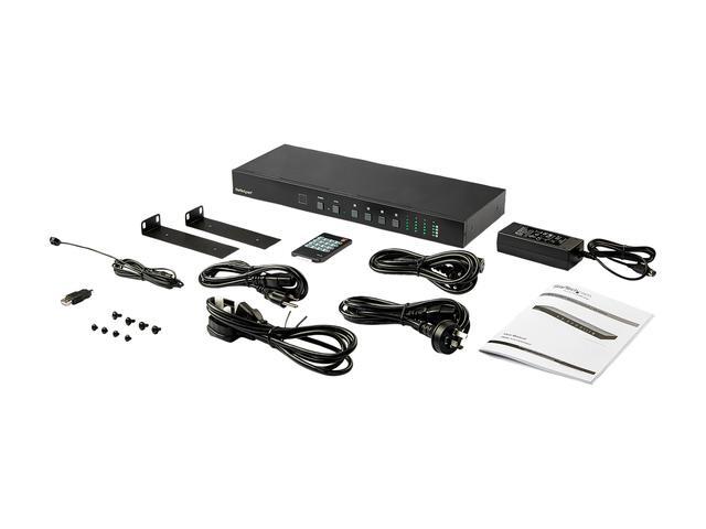 StarTech VS424HD4K60 4x4 HDMI Matrix Switch W/ Audio & Ethernet Control 4K 60Hz