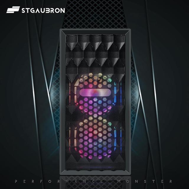 STGAubron Gaming Desktop PC Radeon RX 580 8G GDDR5 Intel Core I5-9400F Up To 4.1GHz 16G DDR4 Memory 512G SSD 600M WiFi BT 5.0 RGB Fan X 2 RGB Keyboard & Mouse & Mouse Pad W11H64