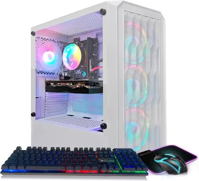 STGAubron Gaming Desktop PC Radeon RX 580 8G GDDR5 Intel Core i5-9400F up to 4.1GHz 16G DDR4 Memory 1T SSD 600M WiFi BT 5.0 RGB Fan x 4 RGB Keyboard & Mouse & Mouse Pad W11H64