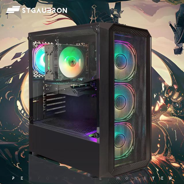 STGAubron Gaming PC Computer Desktop 13th Gen Intel Core I5-13400F Up To 4.6G GeForce RTX 3050 6G 16G DDR4 512G SSD RGB Fan X4 WiFi 6 & BT 5.2 Windows 11 Home