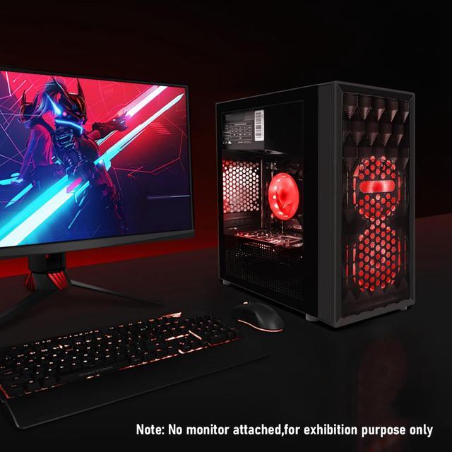 STGAubron Gaming PC Computer Desktop AMD Radeon RX 580 8G GDDR5 Intel Core I5-9400F Up To 4.1GHz 16GB DDR4 RAM 512GB SSD 600M WiFi BT 5.0 RGB Fan X 2 Windows 11 Home