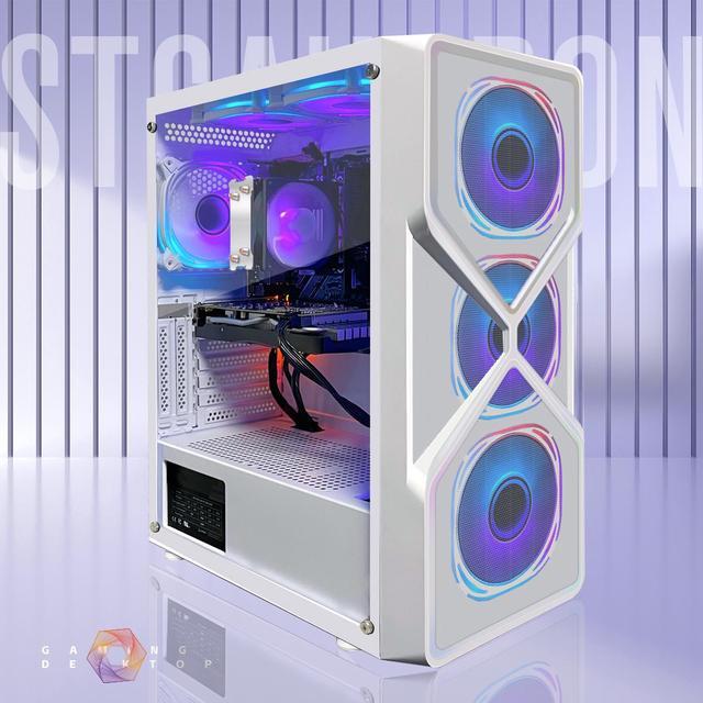 STGAubron Gaming PC Computer Desktop AMD Ryzen 5 5500 Up To 4.2GHz GeForce RTX 2060 6G Graphics 16G DDR4 RAM 1TB SSD WiFi 6 5G & BT 5.2 RGB Fan X6 Windows 11 Home
