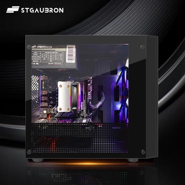 STGAubron Gaming PC Computer Desktop AMD Ryzen 5 5500 Up To 4.2GHz GeForce RTX 3050 6G 16GB DDR4 RAM 512GB SSD WiFi 6 5G Supported & BT 5.2 RGB Fan X2 Windows 11 Home