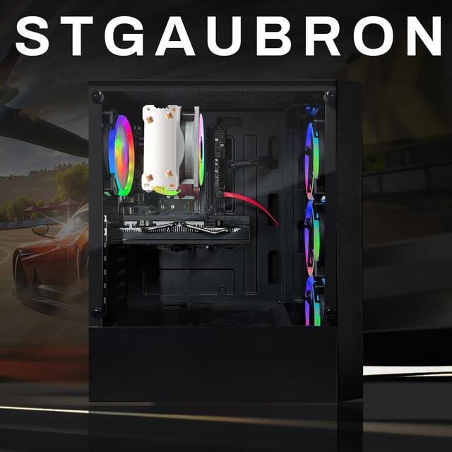 STGAubron Gaming PC Computer Desktop AMD Ryzen 7 5700G Up To 4.6Ghz GeForce RTX 2060 6G Graphics 16G DDR4 RAM 1TB SSD WIN11H