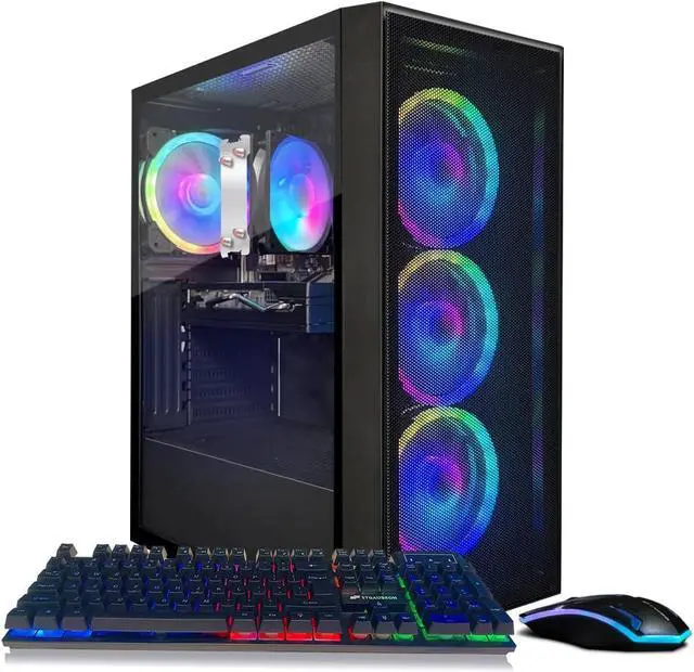 STGAubron Gaming PC Computer Desktop AMD Ryzen 7 5700G up to 4.6Ghz GeForce RTX 2060 6G Graphics 16G DDR4 RAM 1TB SSD WIN11H
