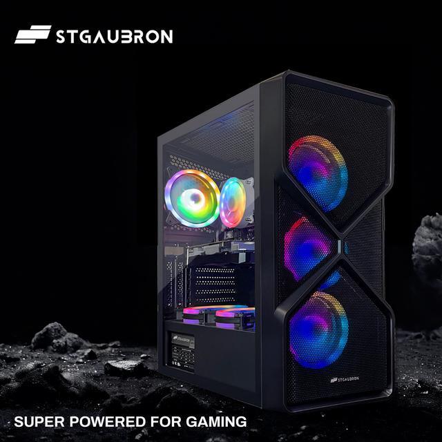 STGAubron Gaming PC Computer Desktop GeForce RTX 2060 Super 8G Graphics Intel Core I7 8th Gen Up To 4.1GHz 16G DDR4 RAM 1TB SSD WiFi 6 & BT 5.2 RGB Fan X6 Windows 11 Home