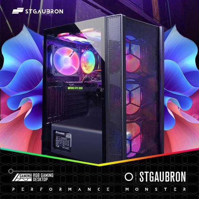STGAubron Gaming PC Computer Desktop GeForce RTX 3060 12G Graphics Intel Core I7 Up To 3.9Ghz 32GB RAM 1TB SSD WIN11H