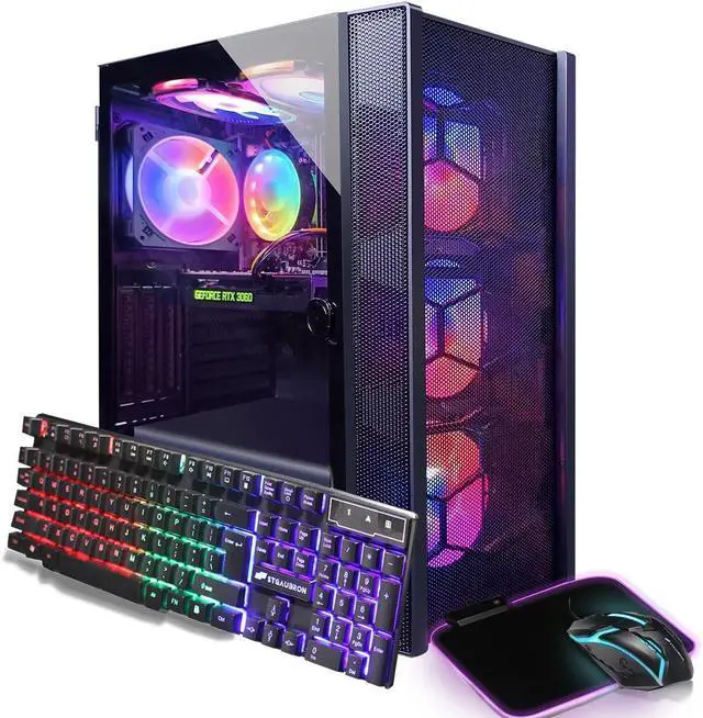 STGAubron Gaming PC Computer Desktop GeForce RTX 3060 12G Graphics Intel Core i7 up to 3.9Ghz 32GB RAM 1TB SSD WIN11H