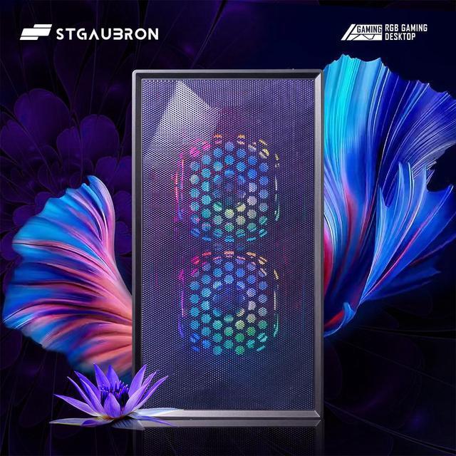 STGAubron Gaming PC Computer Desktop Intel Core I5-9400F Up To 4.1Ghz GeForce GTX 750 Ti 4G Graphics 16G DDR4 RAM 512G SSD WIN11H